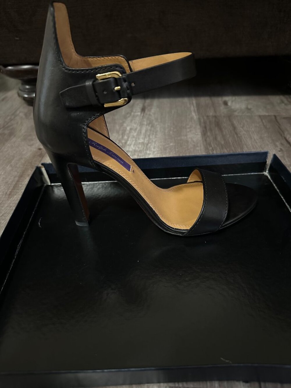 Calson Welington Box Calfskin Sandal Ralph Lauren Purple Colection 40B Size 9